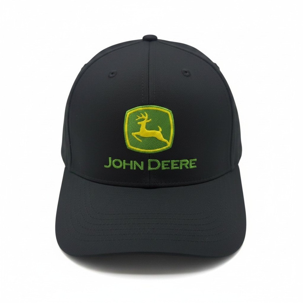 John Deere Hat Mens Black Nothing Runs Like A‎ Deere Logo Cap